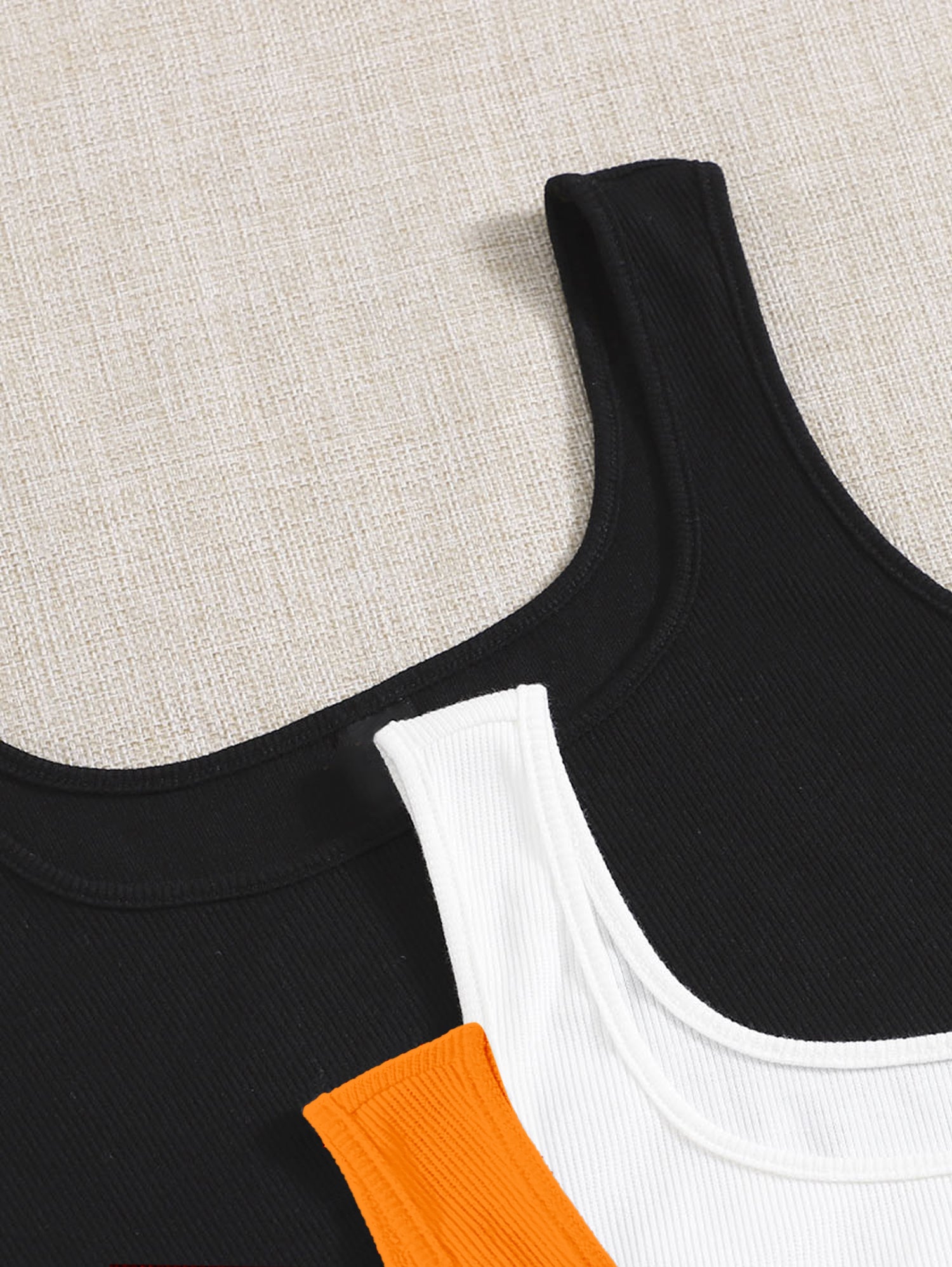 Women’s Ribbed Square Neck Crop Tank Top