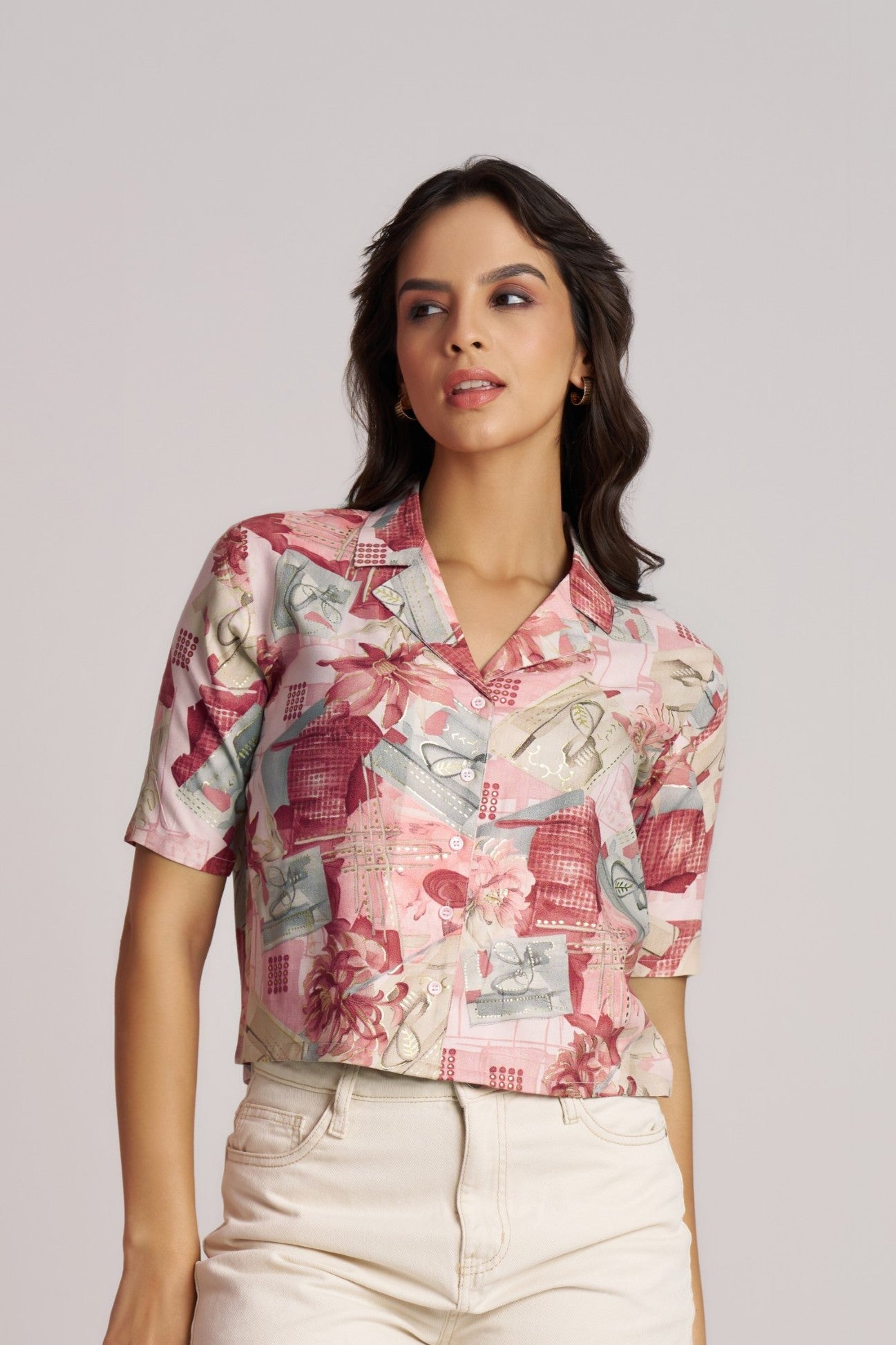 Blush Bloom Printed Shirt