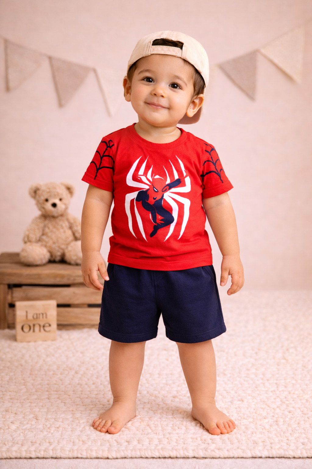 Spider Hero Red & Navy Kids Co-ord Set