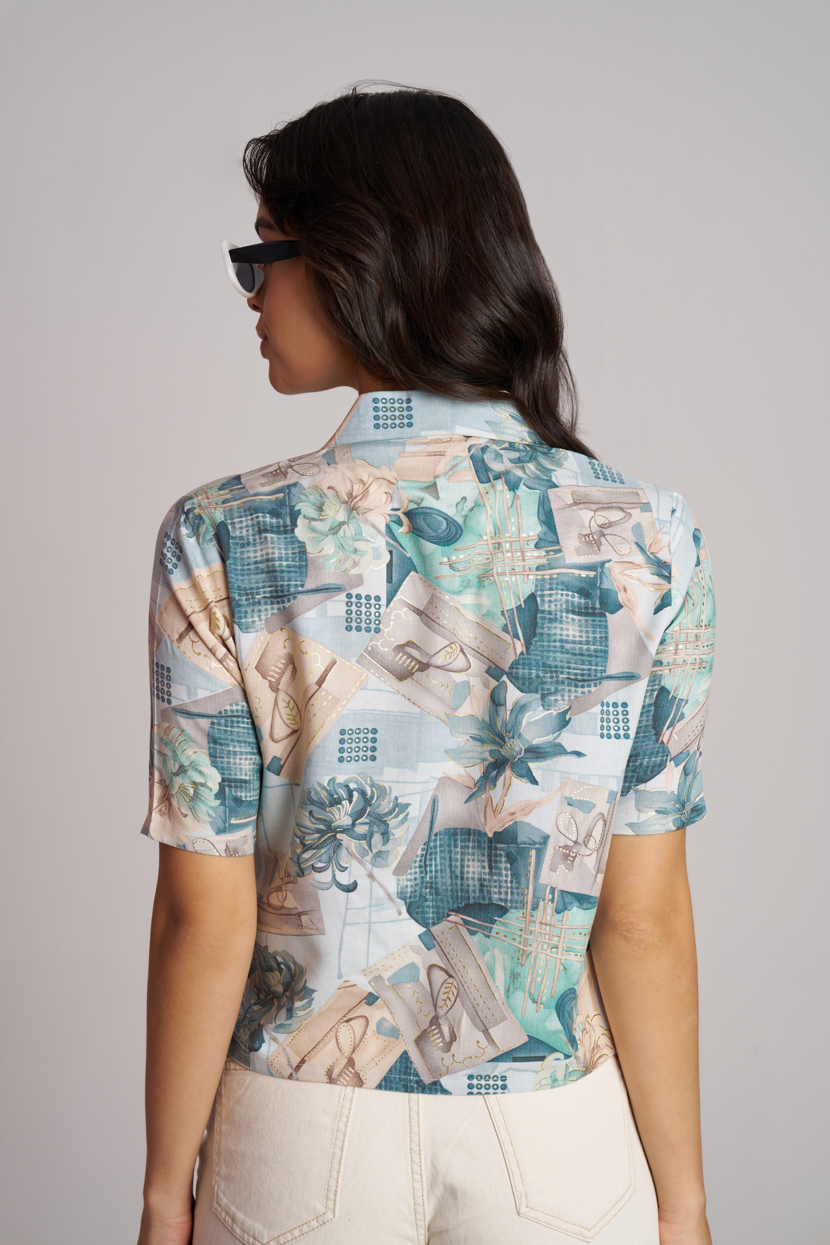 Aqua Breeze Printed Shirt