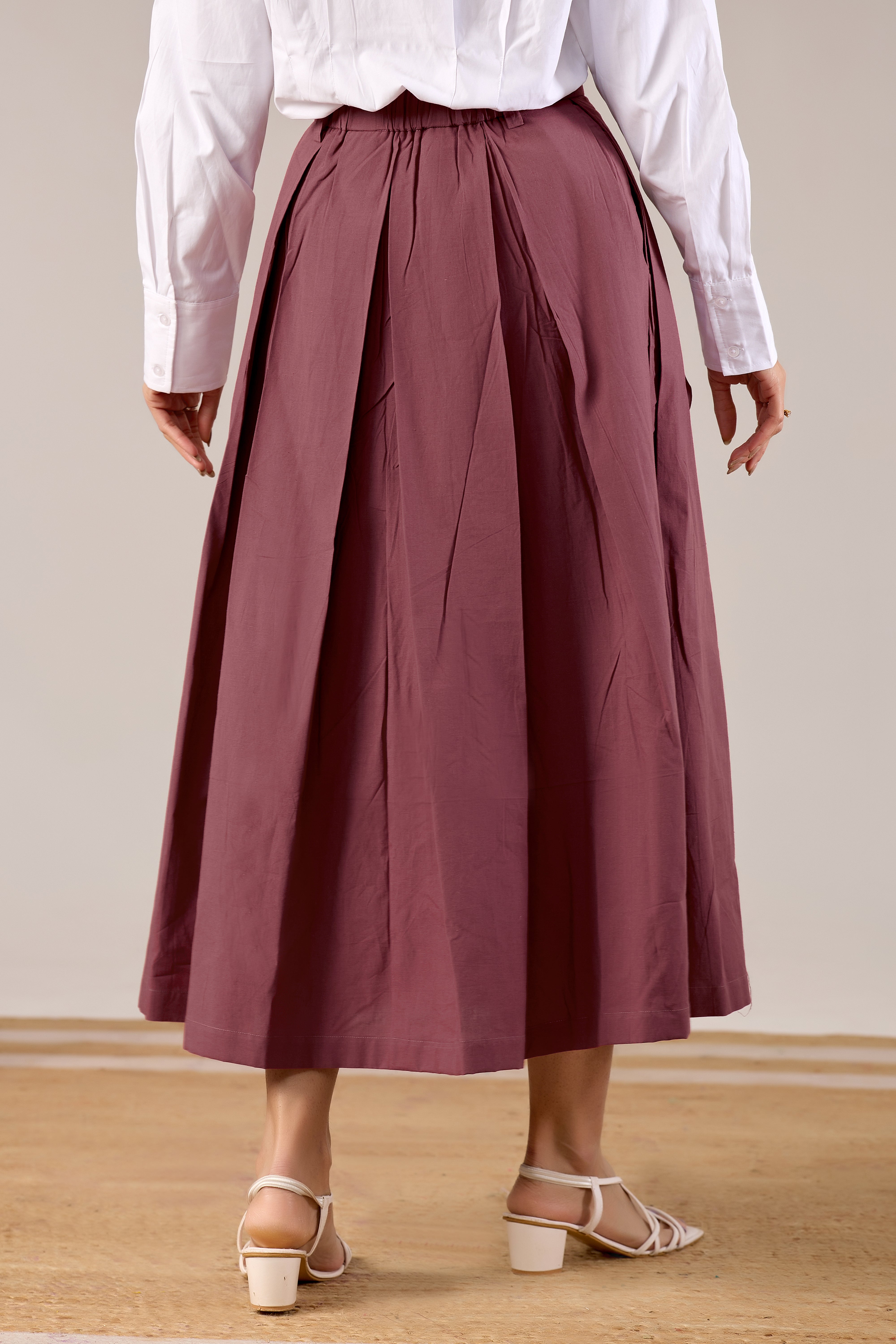 Emerald Aura Pleated Skirt