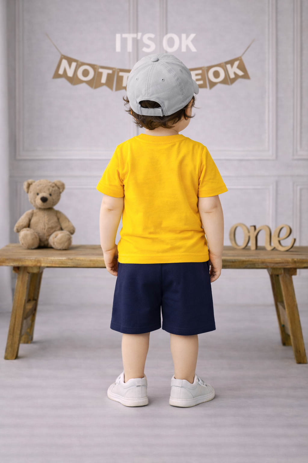 Boys Green NASA Printed T-Shirt with Navy Shorts Co-ord Set