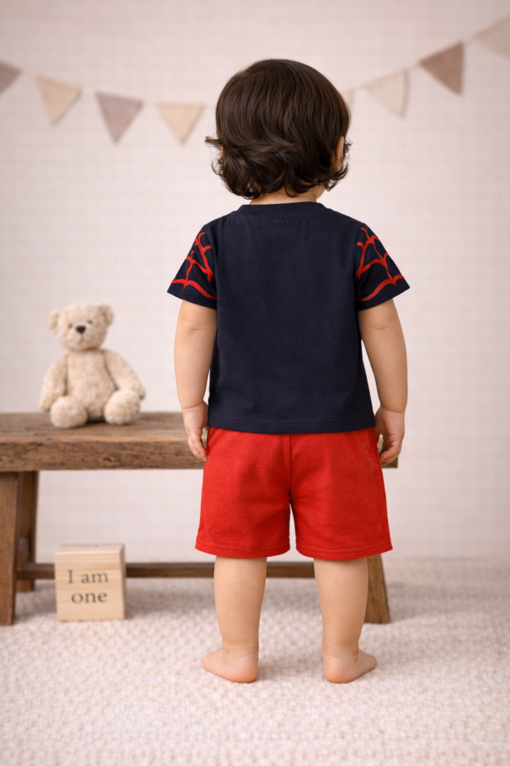 Spider Power Navy & Red Kids Co-ord Set