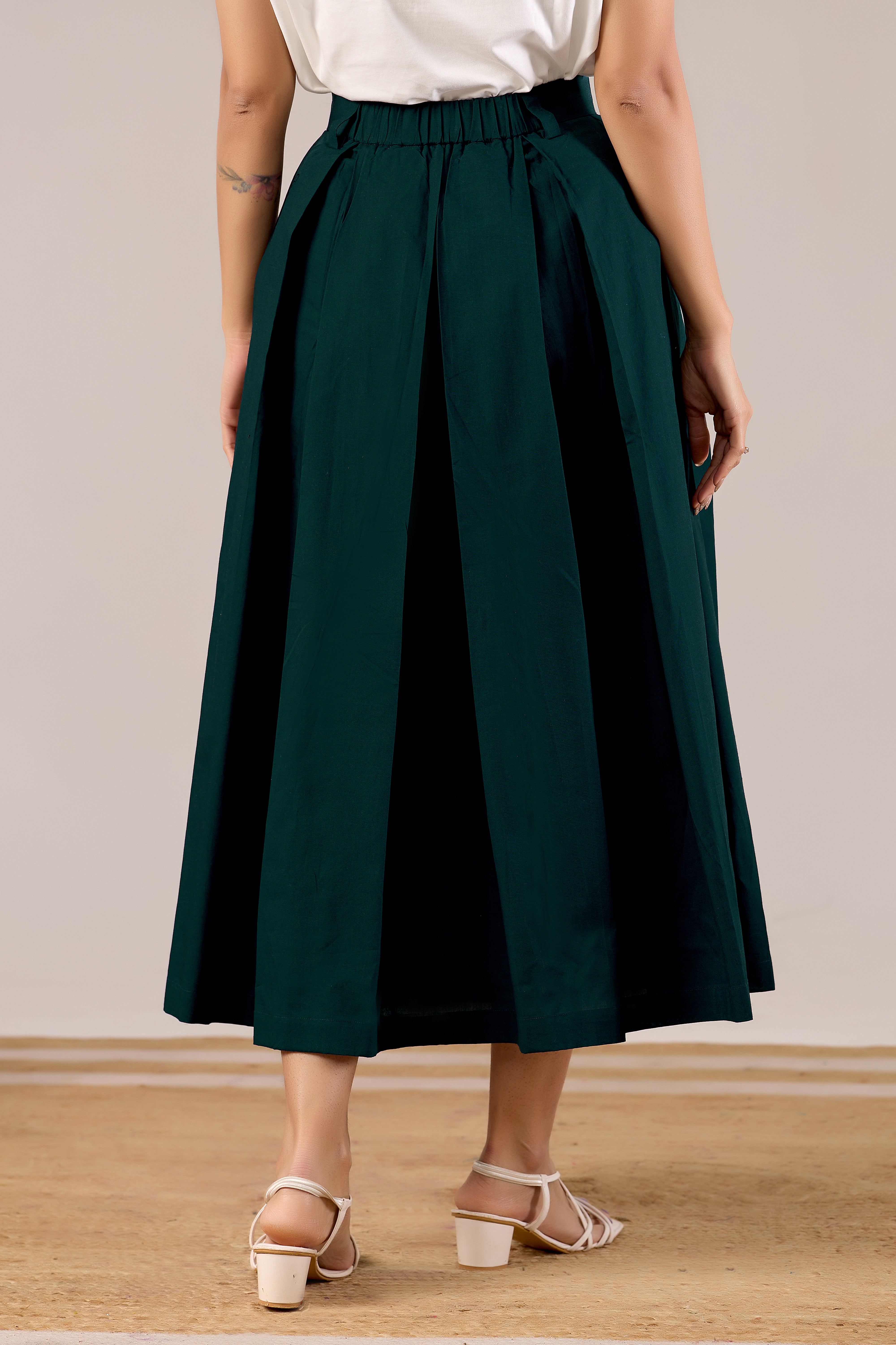 Cocoa Charm Pleated Skirt