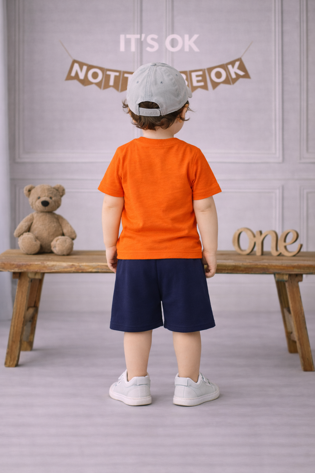 Boys Yellow NASA Printed T-Shirt with Navy Shorts Co-ord Set