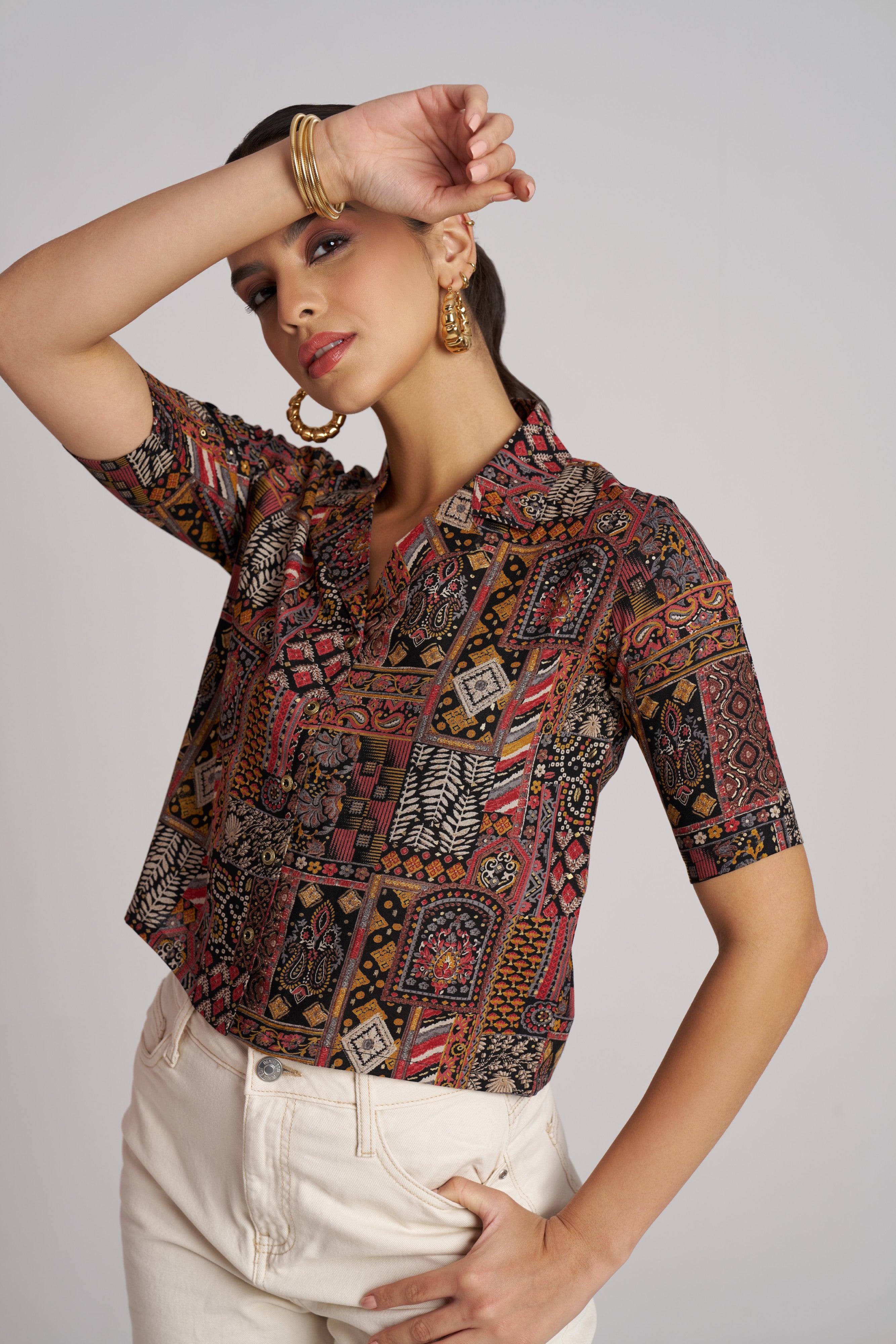 Blush Bloom Printed Shirt