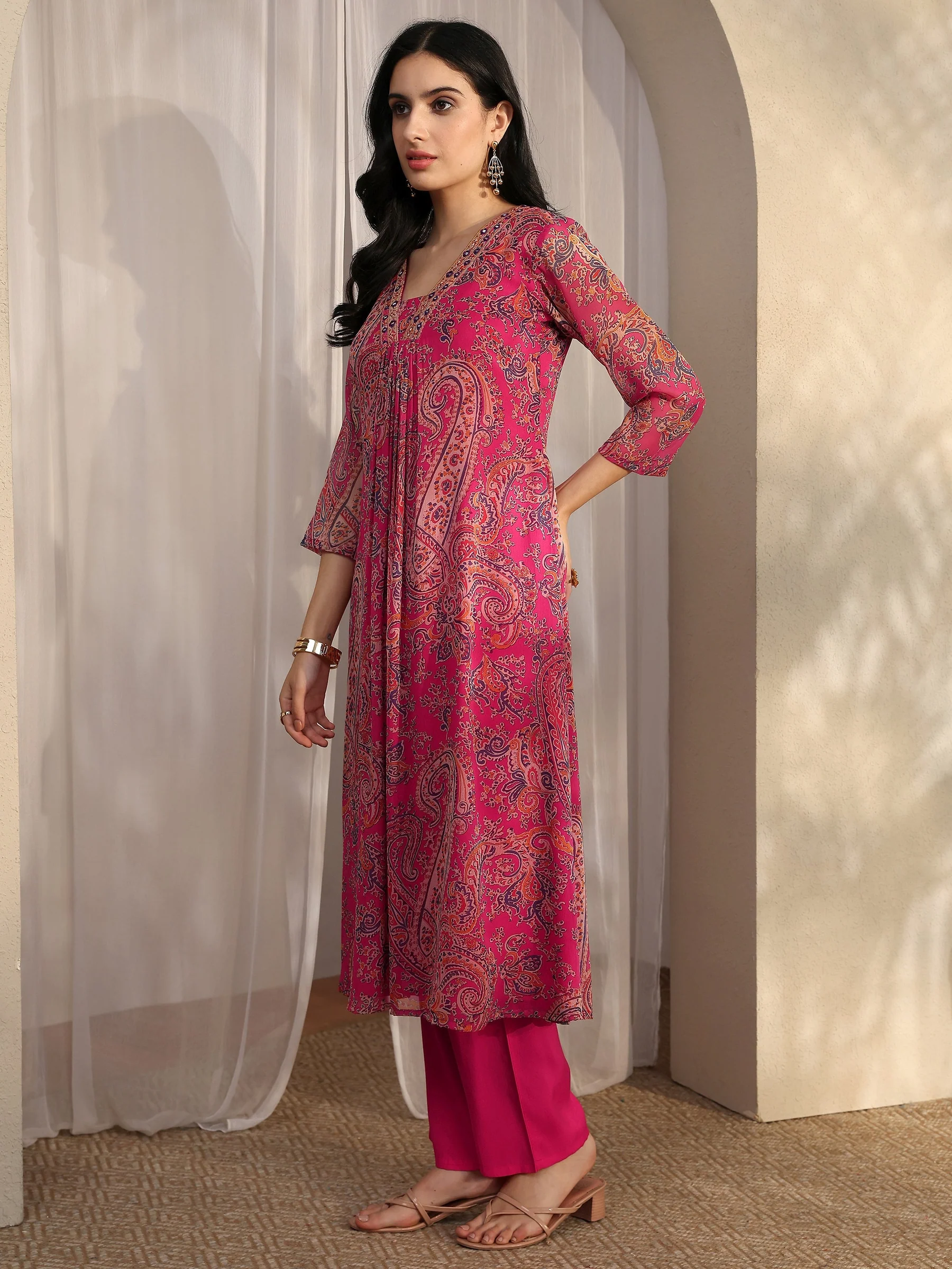 Royal Fuchsia Paisley Suit