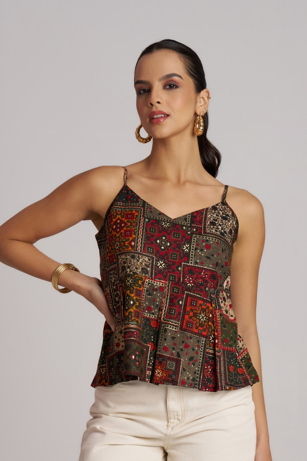 Rustic Mosaic Spaghetti Strap Top