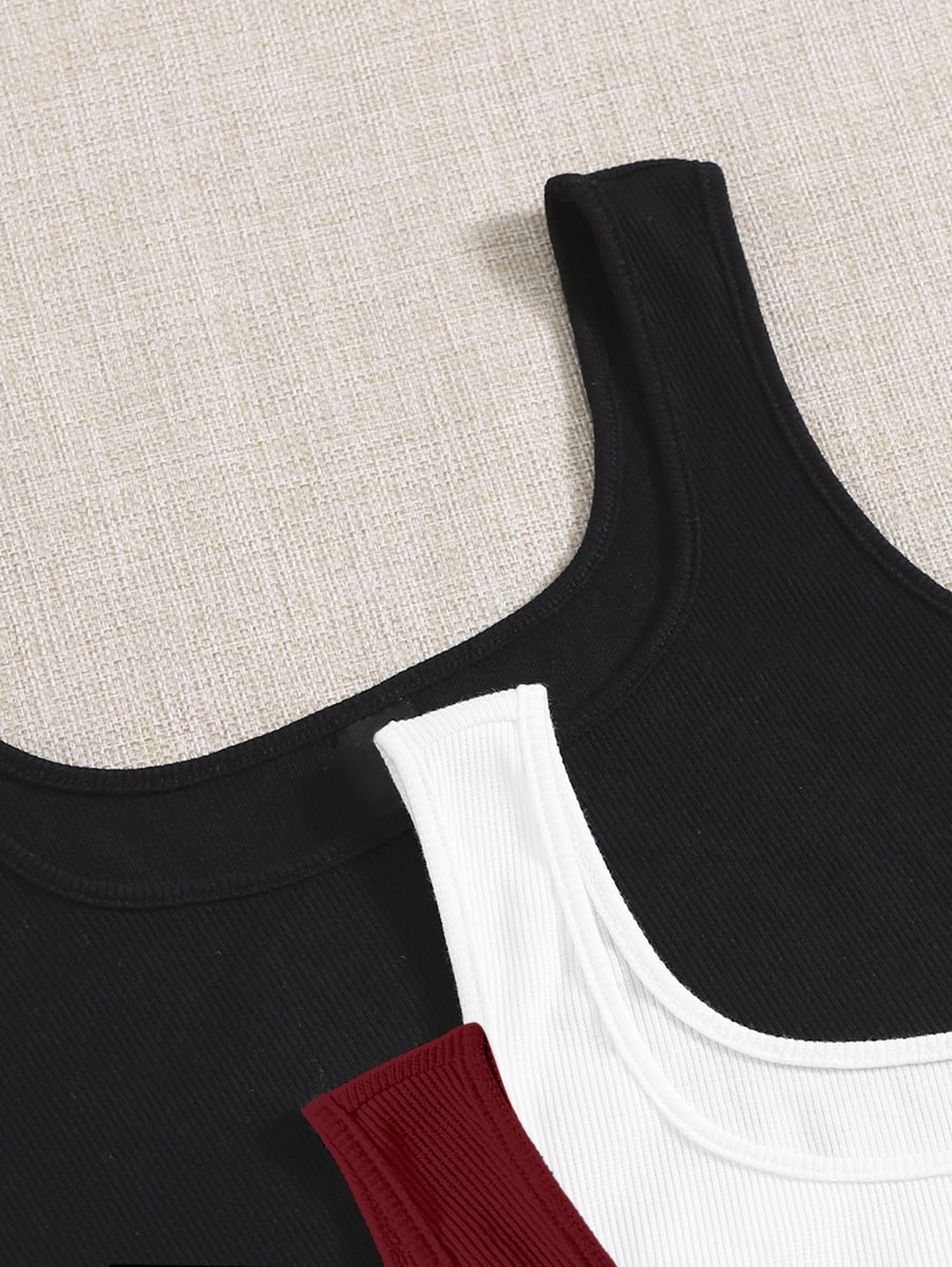 Women’s Ribbed Square Neck Crop Tank Top