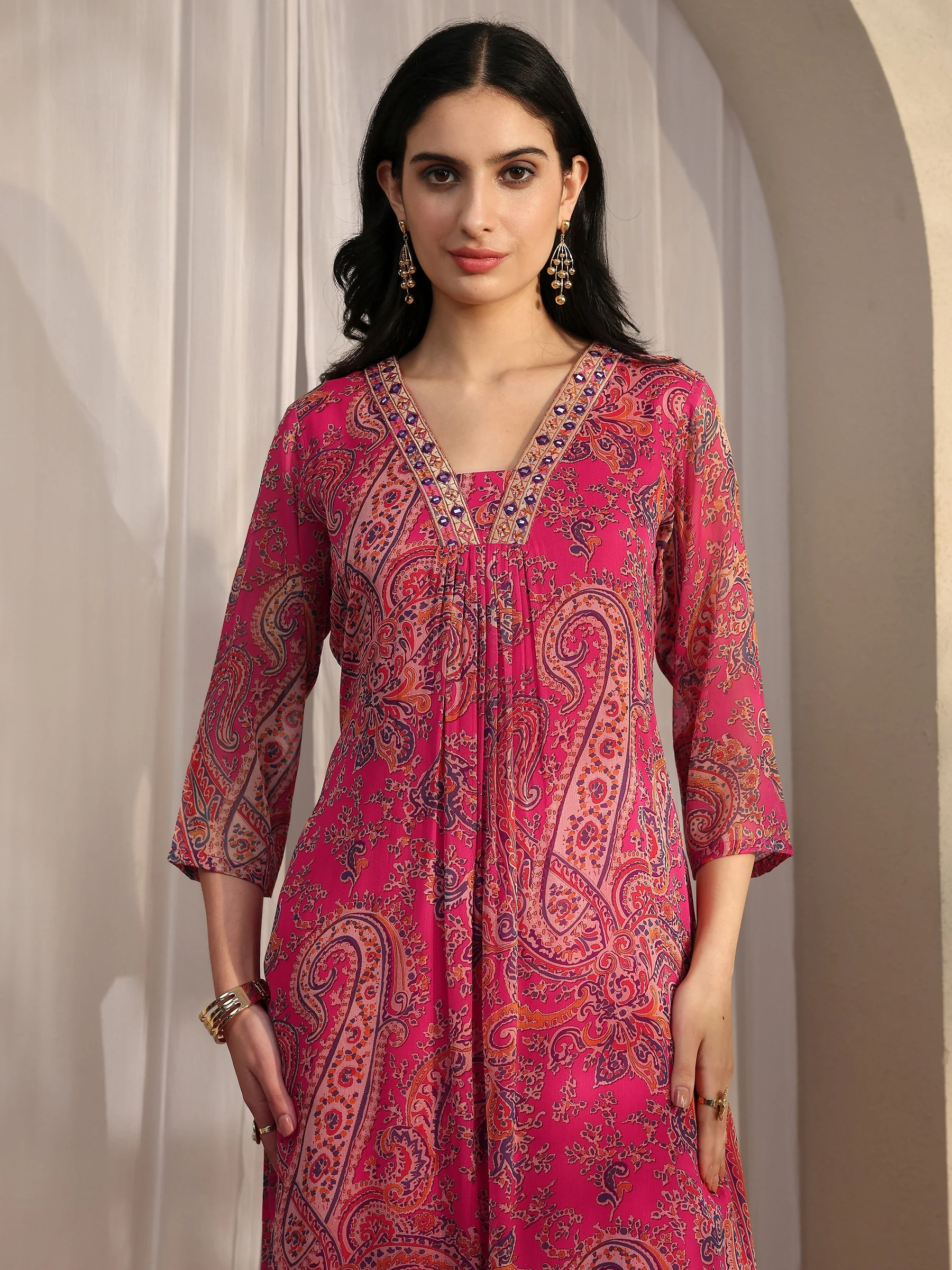 Royal Fuchsia Paisley Suit