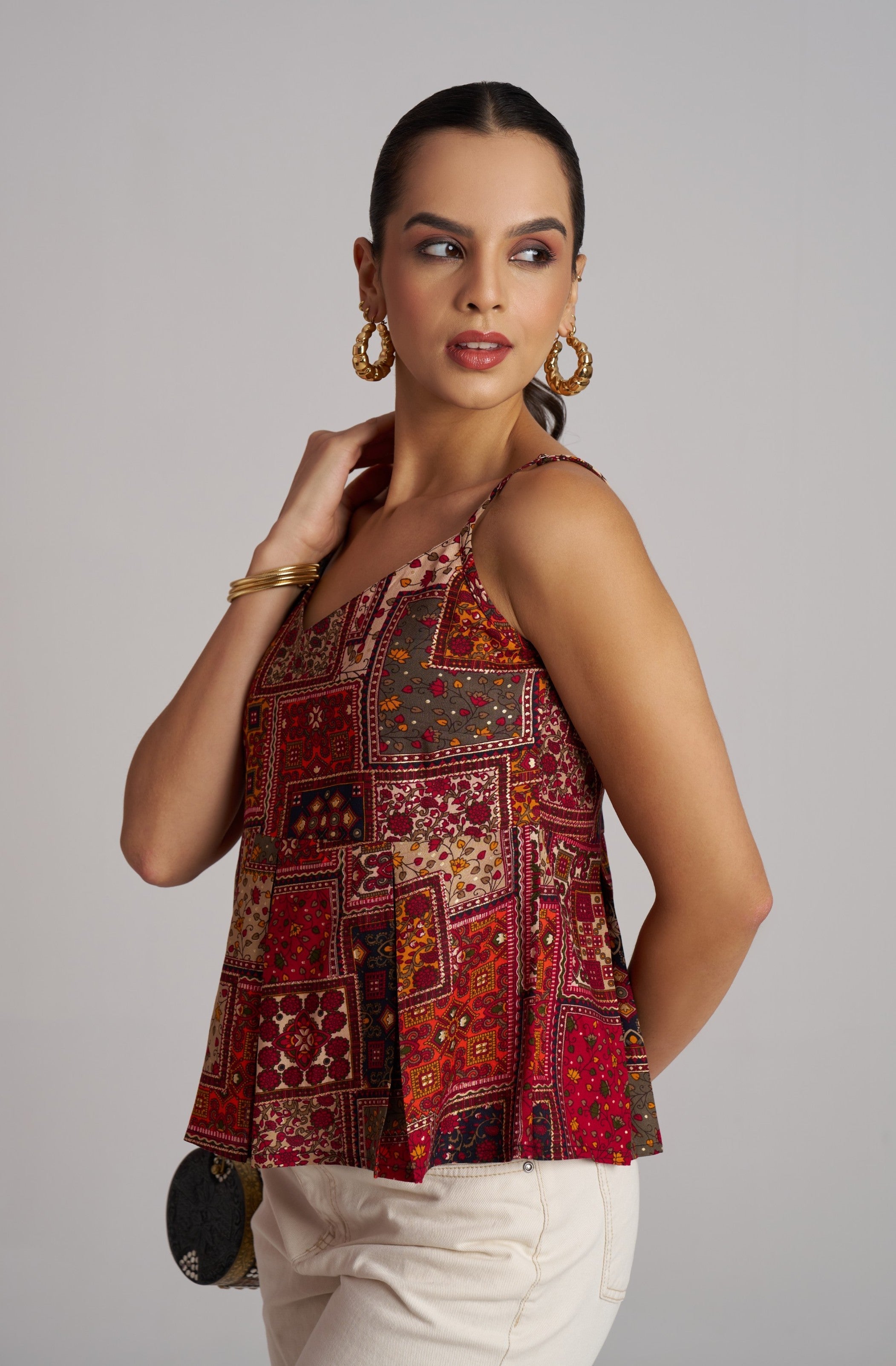 Crimson Heritage Flare Top