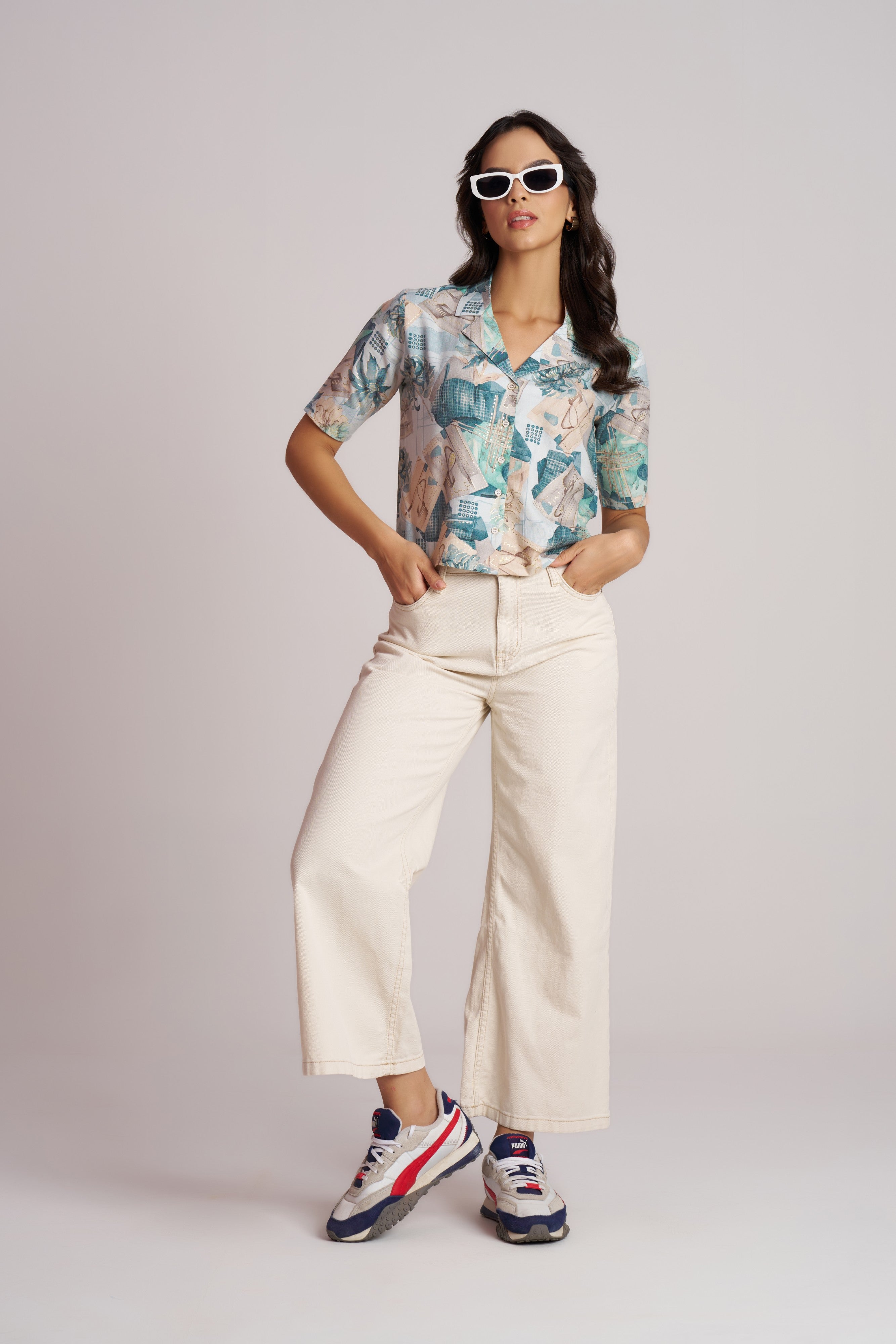 Aqua Breeze Printed Shirt