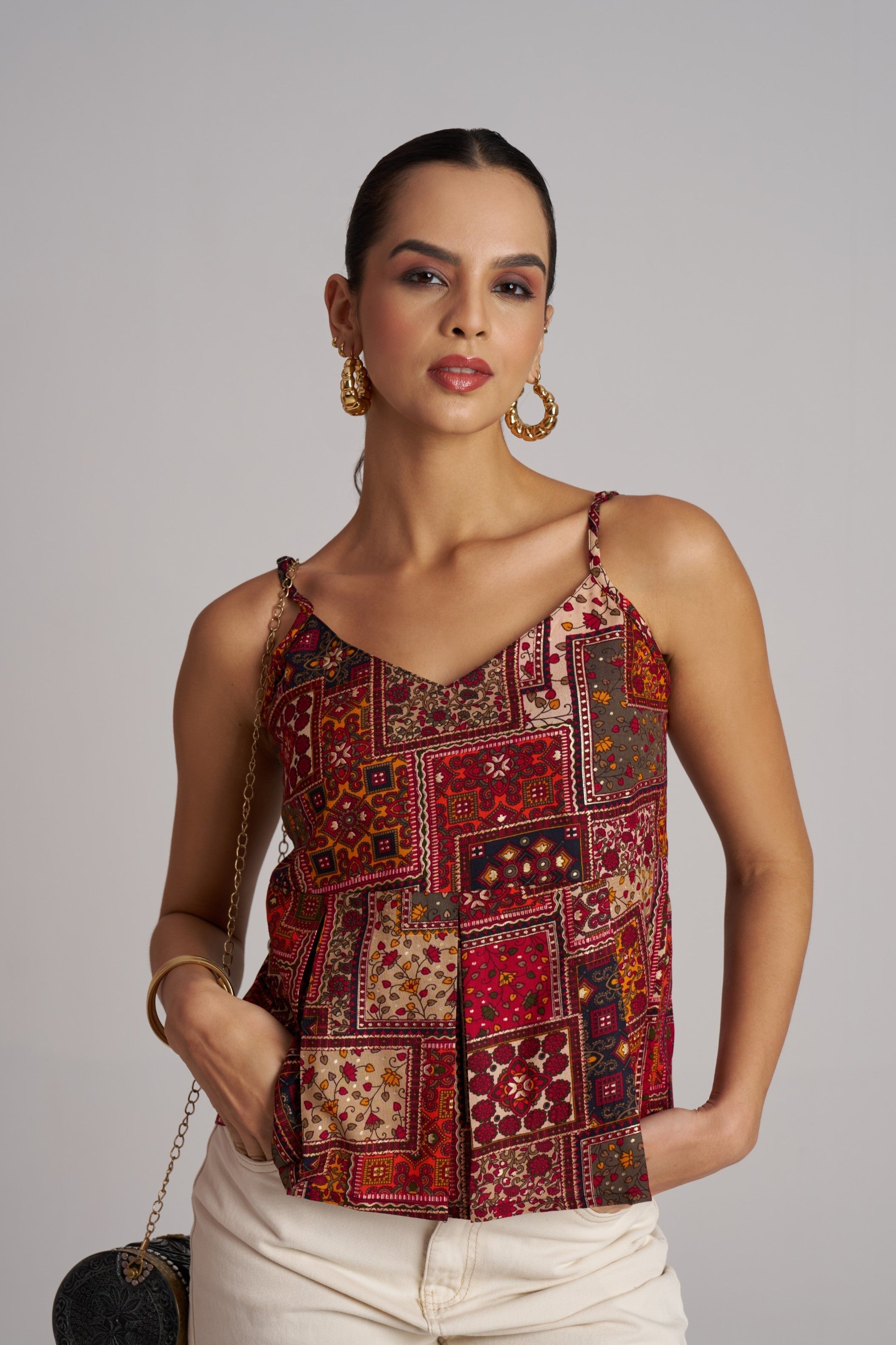 Crimson Heritage Flare Top
