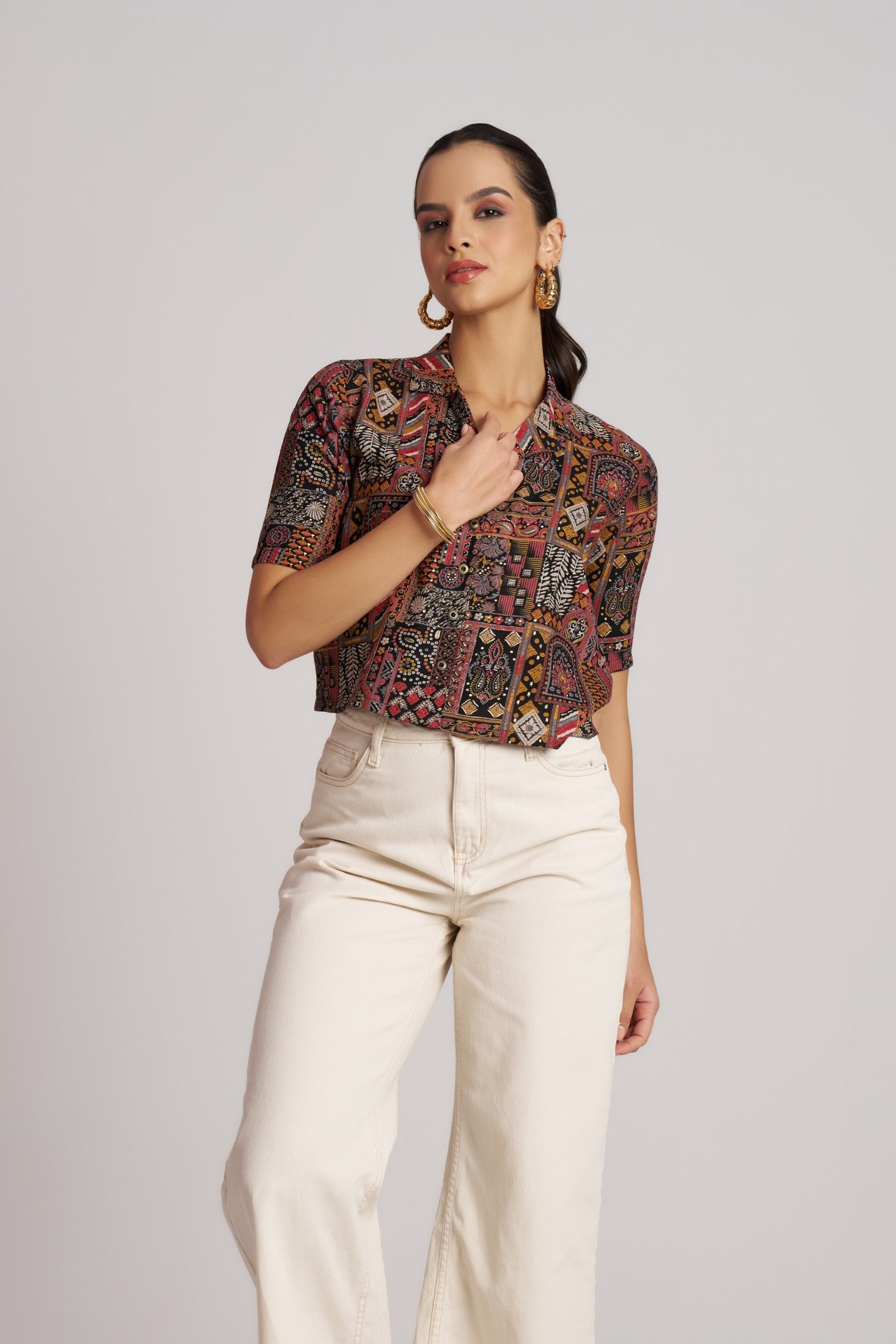 Blush Bloom Printed Shirt