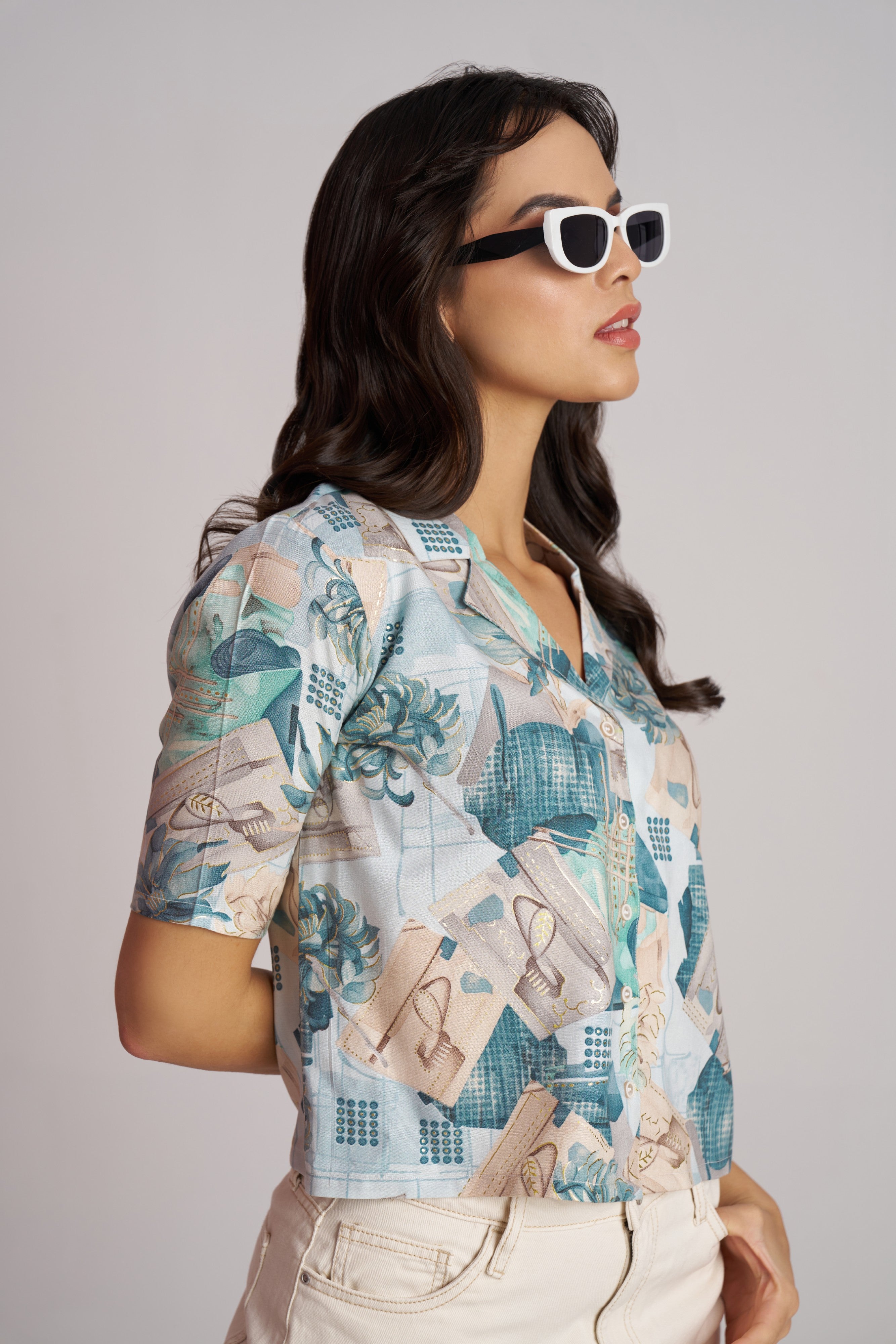 Blush Bloom Printed Shirt
