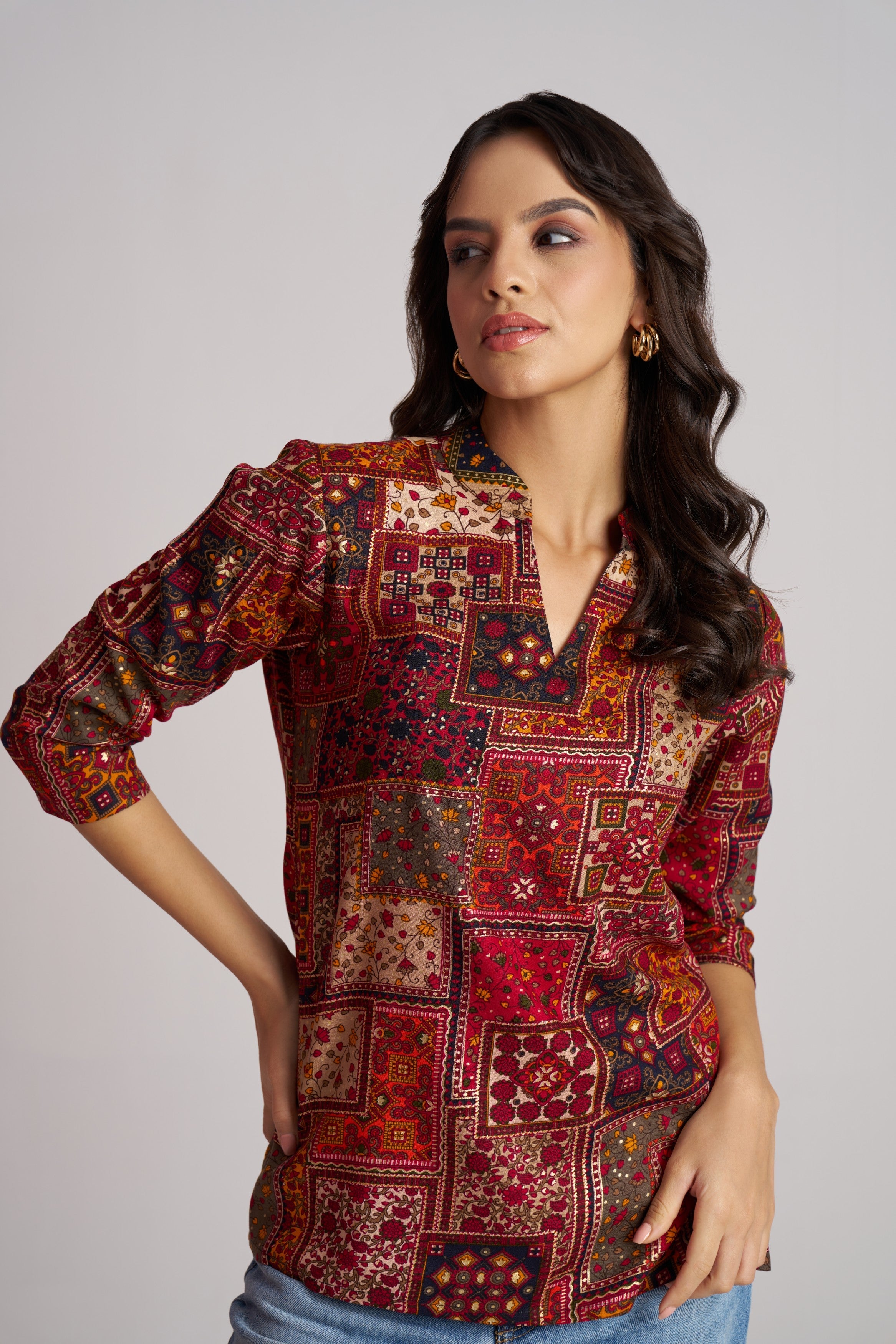 Crimson Heritage Patch Top