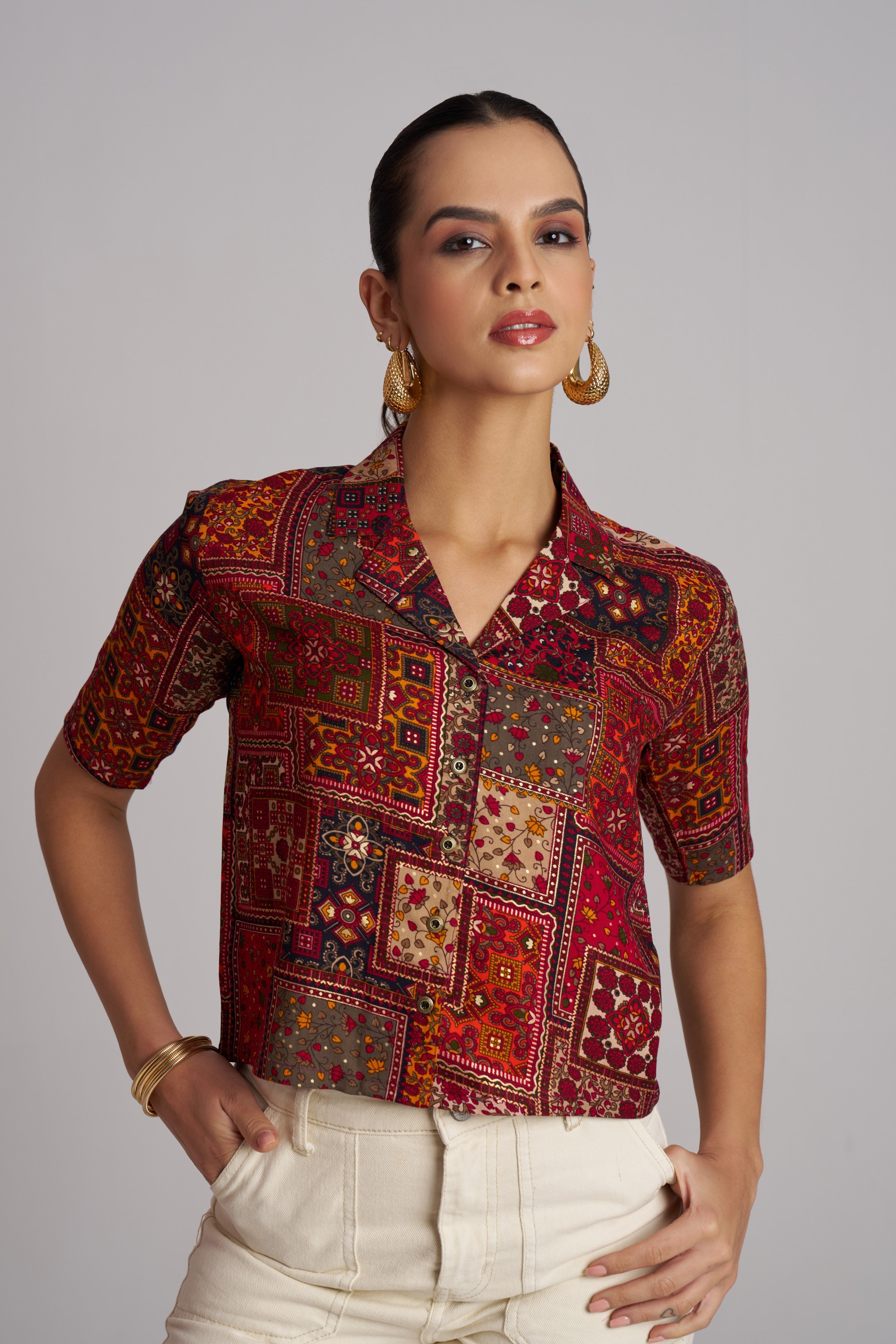 Blush Bloom Printed Shirt