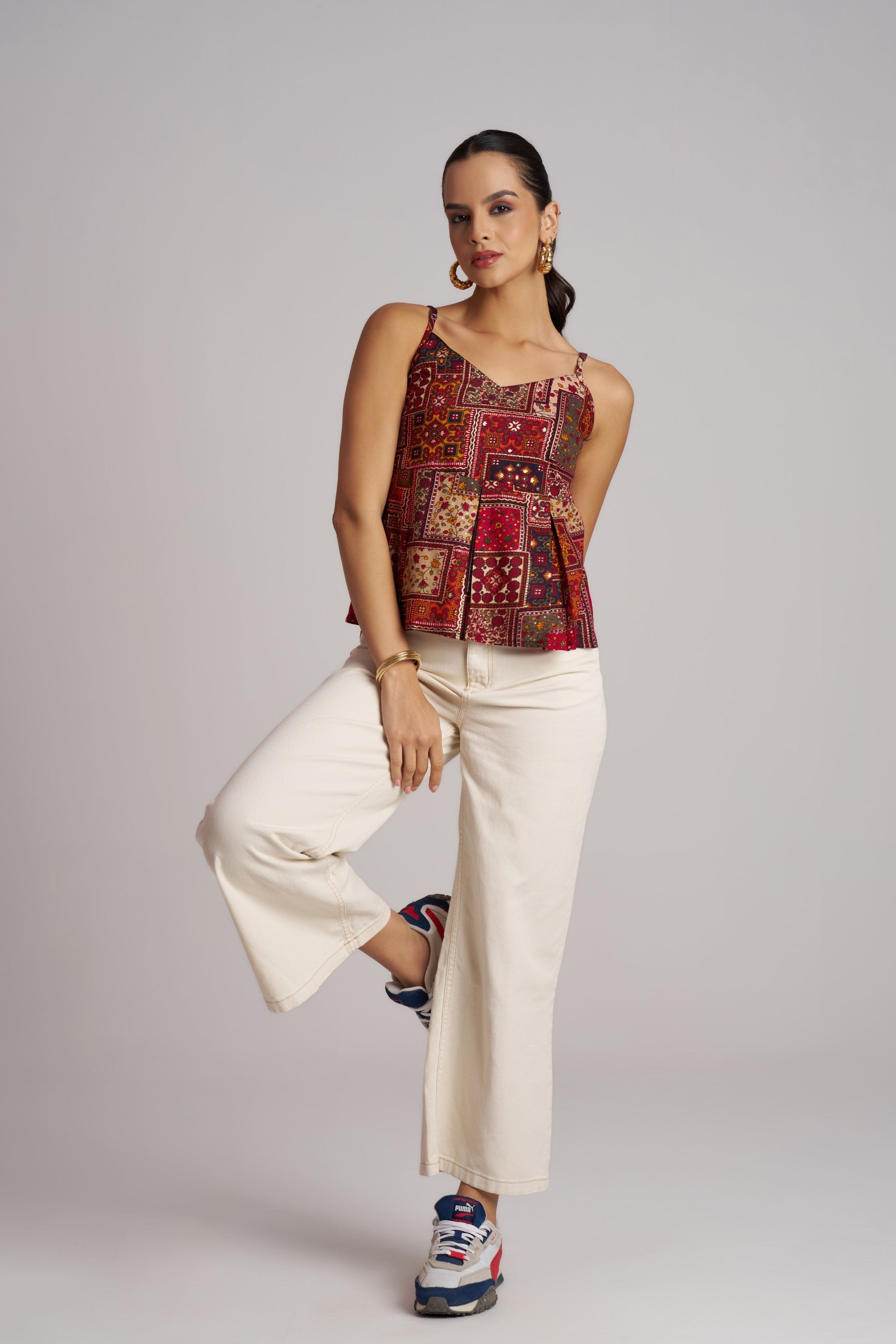 Crimson Heritage Flare Top