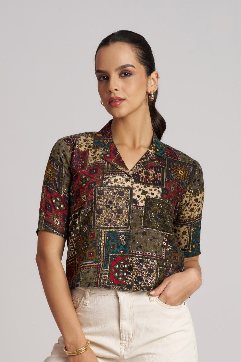 Blush Bloom Printed Shirt