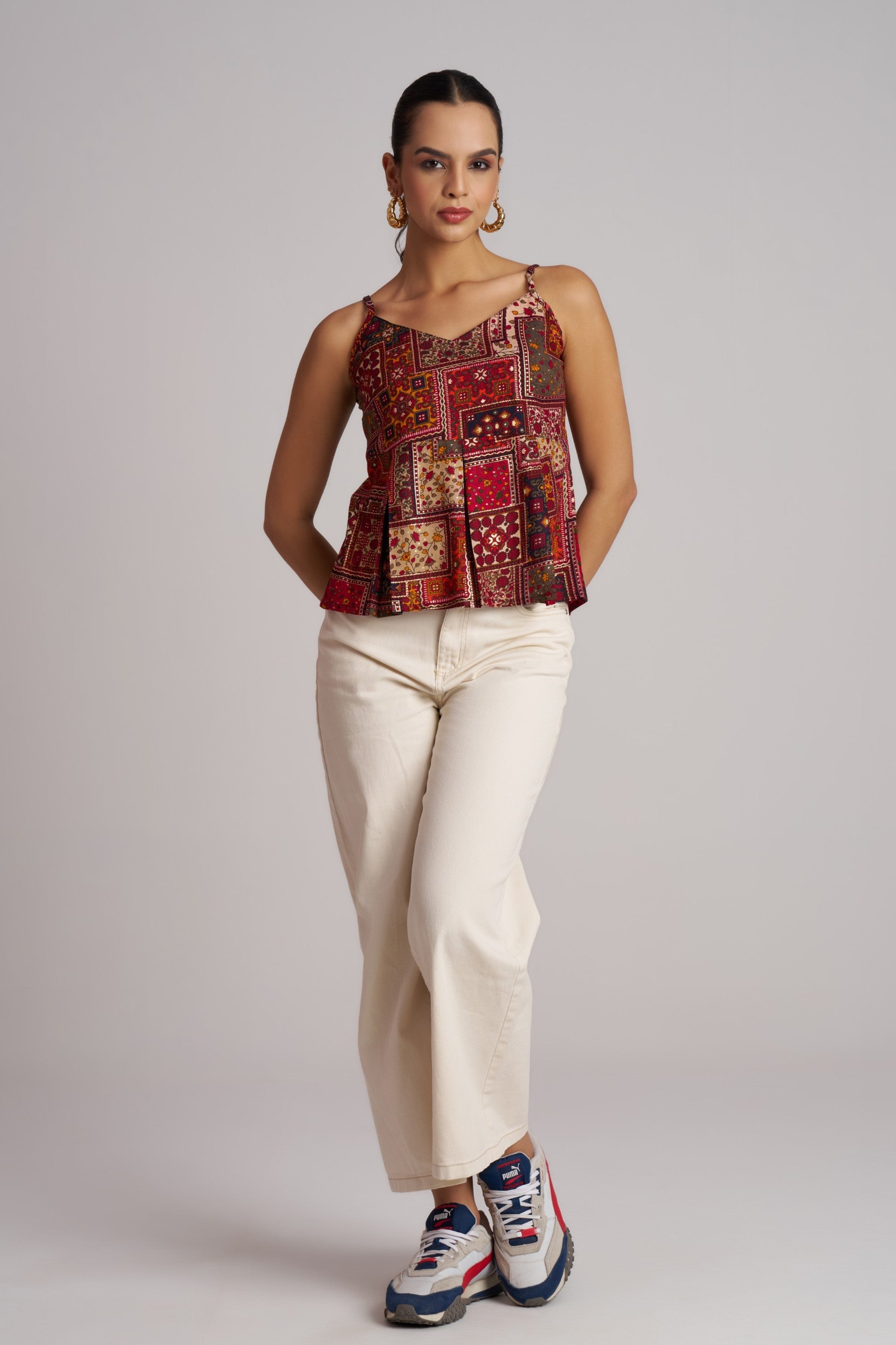Crimson Heritage Flare Top