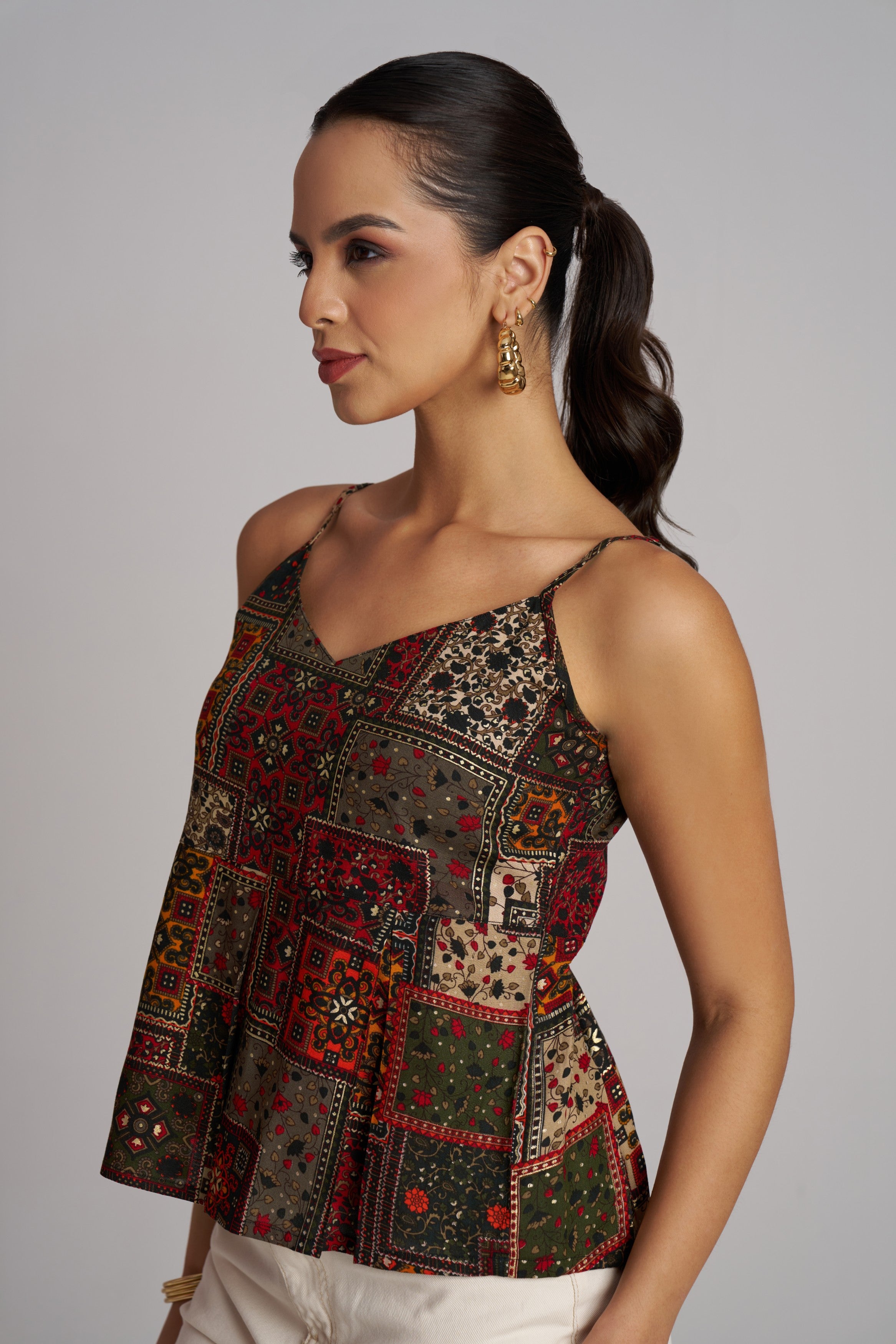 Rustic Mosaic Spaghetti Strap Top